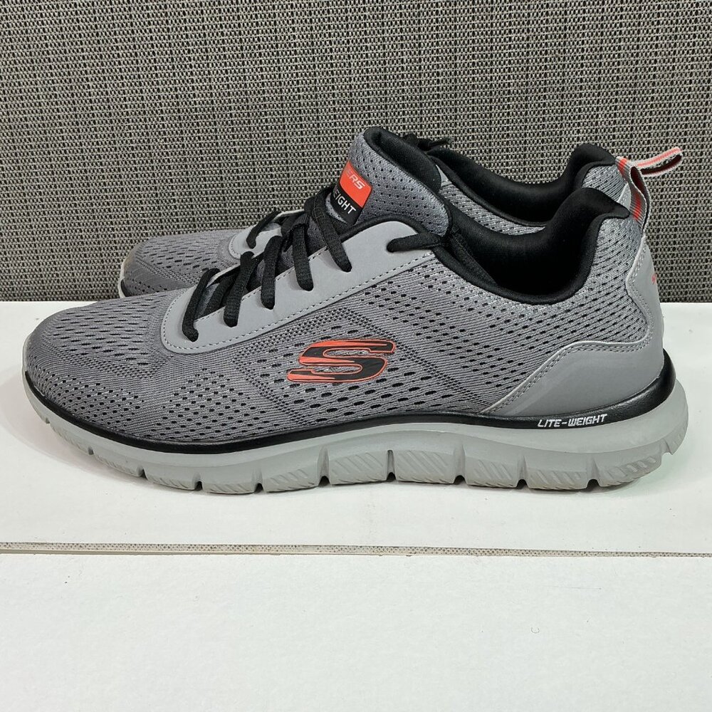 Skechers Leshur Sporty Vegan Sleek Lace Up Men's Sneakers In Charcoal US Size 11